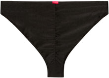 Load image into Gallery viewer, Black Full Coverage Mid-Rise Scrunch Banded Bottom