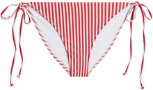 Load image into Gallery viewer, Red & White Stripes Full Coverage Scrunch Bottom