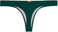 Load image into Gallery viewer, Hunter Green Banded Brazilian Thong Bottom