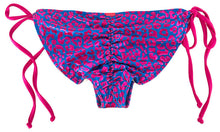 Load image into Gallery viewer, Blue & Fuchsia Leopard Full Coverage Scrunch Bottom