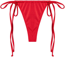 Load image into Gallery viewer, Red G-String Thong Ruched