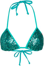 Load image into Gallery viewer, Jade Sequin Triangle Top