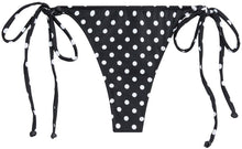 Load image into Gallery viewer, Black Polka Dot Brazilian Thong Bottom