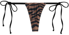 Load image into Gallery viewer, Bronze Tiger G-String Thong Ruched