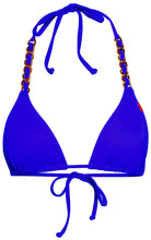 Load image into Gallery viewer, Royal Blue Triangle Bikini On a Chain Top