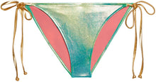 Load image into Gallery viewer, Blue Green Tie Dye Shimmer Full Coverage Scrunch Bottom