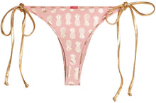 Load image into Gallery viewer, Blush & Gold Pineapple Brazilian Thong Bottom