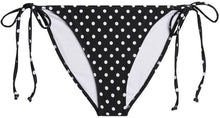 Load image into Gallery viewer, Black Polka Dot Full Coverage Scrunch Bottom