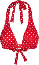 Load image into Gallery viewer, Red Polka Dot Adjustable Halter Top