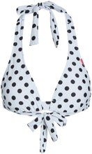 Load image into Gallery viewer, White Polka Dot Adjustable Halter Top