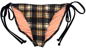 Taupe Plaid Full Coverage Scrunch Bottom