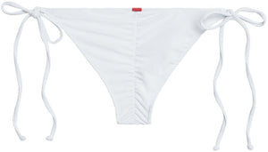 White Ribbed Classic Scrunch Bottom