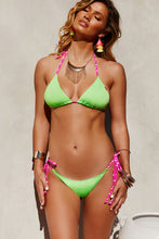 Load image into Gallery viewer, Neon Green &amp; Pink Polka Dot Classic Scrunch Bottom
