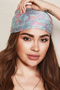 Celeste Rain Silk Head Scarf