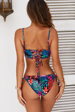 Load image into Gallery viewer, Black Tropical Full Coverage Scrunch Bottom
