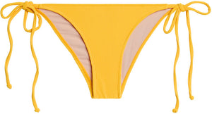 Yellow Ribbed Classic Scrunch Bottom