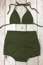 Load image into Gallery viewer, Olive Triangle Bikini Top
