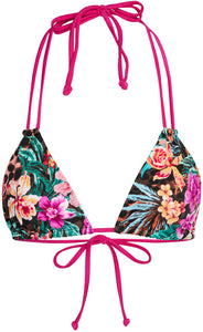 Tropical Fuchsia Double Strap Triangle Top