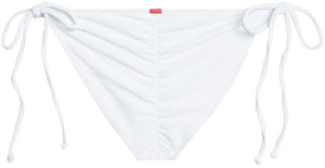 White Ribbed Full Coverage Scrunch Bottom