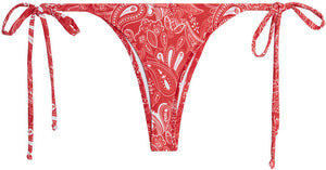 Red Bandana Brazilian Thong Bottom