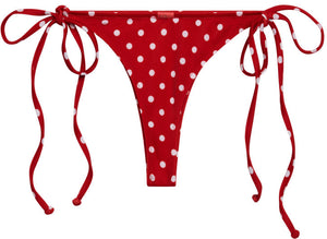 Red Polka Dot Brazilian Thong Bottom