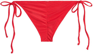 Red Ribbed Classic Scrunch Bottom