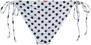 White Polka Dot Full Coverage Scrunch Bottom