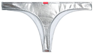 Silver Banded Brazilian Thong Bottom