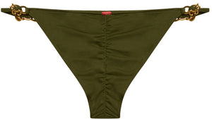 Olive Classic Bikini On a Chain Bottom