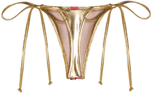 Gold & Fuchsia Sequin G-String Thong Bikini Bottom