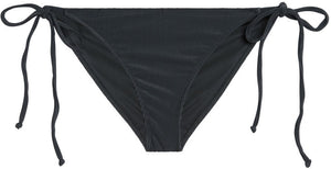 Black Ribbed Full Coverage Scrunch Bottom