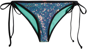 Black Mermaid Sequin Classic Scrunch Bottom