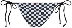 Black & White Checkered Full Coverage Scrunch Bottom