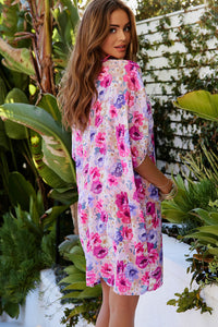 Watercolor Garden Kimono Cover Up