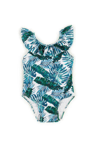 Cleo Tropical Palm Print Baby/Toddler One Piece Swimsuit