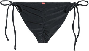 Black Ribbed Full Coverage Scrunch Bottom