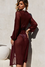 Load image into Gallery viewer, Wanderlust Burgundy Chiffon Kimono Cover Up
