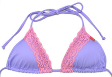 Load image into Gallery viewer, Lanai Lilac &amp; Baby Pink Edge Lace Triangle Top
