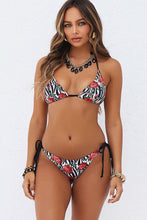 Load image into Gallery viewer, Red Rose Zebra Triangle Top
