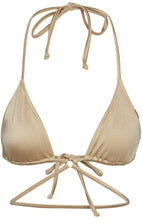 Load image into Gallery viewer, Tahiti Champagne Center Loop Wrap Around Bikini Top
