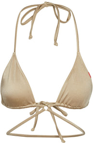 Tahiti Champagne Center Loop Wrap Around Bikini Top