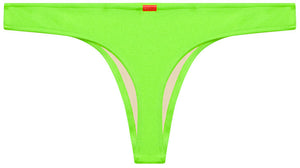 Neon Green Banded Brazilian Thong Bottom