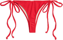 Load image into Gallery viewer, Red Ribbed Brazilian Thong Bottom
