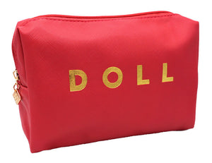 Doll Red Makeup Bag