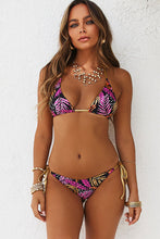 Load image into Gallery viewer, Midnight Pink Tropic Triangle Top
