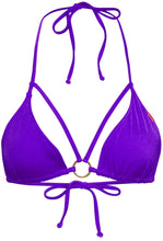 Load image into Gallery viewer, Purple Double Strap Center Loop Triangle Top
