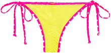 Load image into Gallery viewer, Neon Yellow &amp; Pink Polka Dot Micro Bikini Bottom

