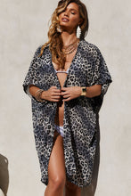 Load image into Gallery viewer, Snow Leopard Chiffon Kimono Cover Up
