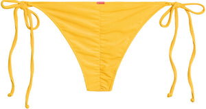 Yellow Ribbed Classic Scrunch Bottom