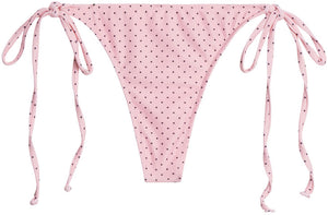 Baby Pink Polka Dot Brazilian Thong Bottom